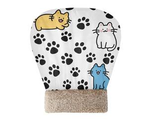 Yoogain Happy Cute Cat Sac de lit pour chat d'intérieur pour petits chiens et animaux domestiques - Nid apaisant par temps froid - Noir