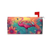 Yoogain Housse de boîte aux lettres décorative de style bohème flamant rose pour Mardi Unique Holiday Mailbox Covers Magnetic Standard Size Caja de Correos
