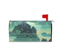 Yoogain Housse de boîte aux lettres décorative de style chinois pour l'automne Motif montagnes et rivières Taille standard Caja de correos