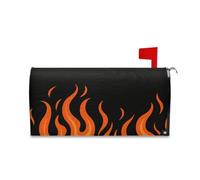 Yoogain Housse de boîte aux lettres décorative orange qui coule de feu pour Halloween, couverture de boîte aux lettres unique de vacances, taille standard, Caja de correos