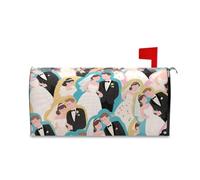 Yoogain Housse de boîte aux lettres décorative pour Mardi - Taille standard - Motif mariée et marié