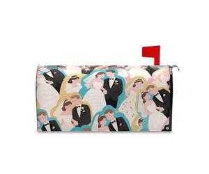 Yoogain Housse de boîte aux lettres décorative pour Mardi - Taille standard - Motif mariée et marié