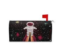 Yoogain Housse de boîte aux lettres magnétique décorative motif planète arc-en-ciel astronaute pour la Saint-Valentin, Noël, taille standard