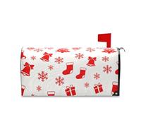 Yoogain Housse de boîte aux lettres magnétique décorative rouge sapin de Noël flocon de neige pour printemps mignon Pâques couvertures magnétiques taille standard couverture para buzon