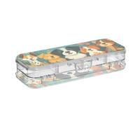 Yoogain International Dog Day Trousse à crayons en plastique transparent double couche pour l'école avec couvercle hermétique