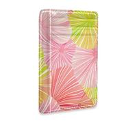 Yoogain James Style Portefeuille fin en cuir tie-dye rose jaune avec poche avant pour homme avec fente pour espèces bloquant RFID petit porte-cartes pour homme et femme
