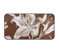 Yoogain Lily Flowers Tapis marron chocolat 99,1 x 50,8 cm