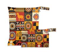 Yoogain Lot de 2 sacs imperméables pour le voyage avec poignées pour le bain (motif totem bohème)