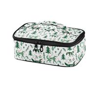 Yoogain Mini sac à déjeuner isotherme avec poignée Motif loup ludique Vert arche