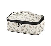 Yoogain Mini sac à déjeuner portable pour adulte avec poignée pour le travail - Ivoire Platypus Gris