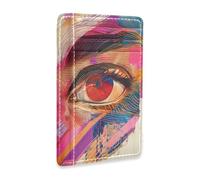 Yoogain Mysterious Eye Color Portefeuille fin en cuir pour homme avec pince à billets bloquant RFID Porte-carte d'identité pour homme et femme