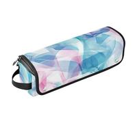 Yoogain Organiseur 2 en 1 pour outils capillaires avec tapis résistant à la chaleur, étui de transport portable pour fers plats, lisseurs, fers à friser, aquarelle abstraite colorée pour femme, art