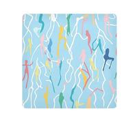 Yoogain Personnalisation Multicolore Abstrait Stick FigureMaquillage Organisateur Sac Tissu Auto-adhésif Portable Maquillage Organisateur Wrap 21.7 X 21.7 Wrapper Cosmétiques Organisateurs pour