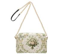 Yoogain Petit sac à bandoulière européen rétro vert en cuir végétalien décontracté pour femme avec fermeture éclair