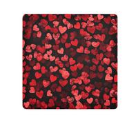 Yoogain Pochettes de maquillage personnalisables pour la Saint Valentin Rouge 21,7 x 21,7 cm, love red Valentine's Day, 21.7x21.7in