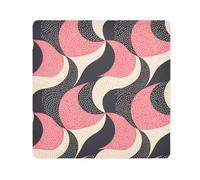 Yoogain Pochettes personnalisables Guilloche Noir PeachToiletries Pochettes Objectif Appareil Photo Tissu Auto-adhésif Cosmétique Organisateur Wrap 21,7 x 21,7 Wrapper Cosmétiques Organisateurs pour