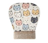 Yoogain Sac de couchage coloré avec visages de chat mignons pour animaux domestiques cachés pour animaux domestiques pour temps froid en peluche confortable semi-fermé