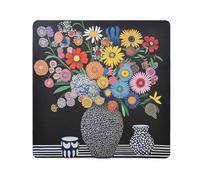 Yoogain Sac de maquillage personnalisable avec vase de fleurs, tissu autocollant pour objectif d'appareil photo, organiseur de voyage, 55 x 55 cm, sacs de rangement pour femmes, Un vase de fleurs,