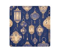 Yoogain Sac de maquillage vintage bleu et doré personnalisable pour objectif d'appareil photo 55 x 55 cm, Lumière vintage européenne bleue et dorée, 21.7x21.7in