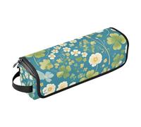 Yoogain Sac de voyage pour outils de cheveux avec tapis résistant à la chaleur, étui de voyage pour outils chauds, fer à friser, fers plats, coiffeur volumateur de cheveux, Saint-Patrick, trèfle à