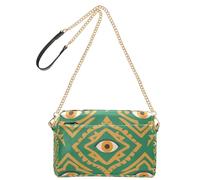 Yoogain Sacs à bandoulière verts contre le mauvais œil pour femme en cuir végétalien, sac à main imperméable pour voyage