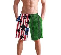 Yoogain Short de bain pour homme, Motif peau de serpent vert, XL
