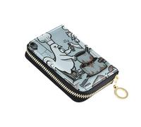 Yoogain Terrible Chicken Chef Portefeuille en cuir bleu pour homme avec 9 emplacements pour cartes RFID et étuis pour cartes d'identité avec fermeture éclair