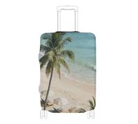 Yoogain Tropical Vocation Coco Tree Beach Housse de protection élastique pour bagages de voyage anti-rayures Convient aux bagages de 45,7 à 81,3 cm, Tropical Vocation Coco Tree Beach, S 18-20 in