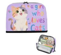 Yoogain Trousse à crayons de grande capacité pour infirmière, maternelle, juste une fille qui aime les chats