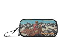 Yoogain Trousse à crayons personnalisable en nylon avec fermeture éclair et inscription « Brave Climbers Surrealism »