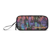 Yoogain Trousse à crayons personnalisable en nylon style animation château de rêve grande capacité pour adolescentes