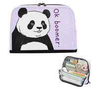 Yoogain Trousse de rangement extensible de grande capacité pour garçons, lycée, Ok Boomer Panda