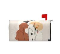 Yoogain Valentine Lover Couverture de boîte aux lettres décorative Motif ligne abstraite pour Thanksgiving Fun Patrick Couverture magnétique de taille standard pour buzon