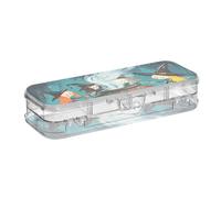 Yoogain Wizard Casting Spells Magic Woods Boîte à crayons en plastique transparent 2 couches pour loisirs créatifs avec couvercle