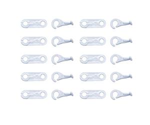 Yoogeer 10 paires de pièces de rechange pour Thomas Train Trackmaster Jouets Coupleurs Crochets Œillets - Blanc