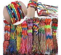 Yoogeer Lot de 50 bracelets d'amitié tressés colorés