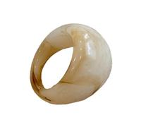 Yooghuge Bagues épaisses en résine acrylique large bande bijoux audacieux anneaux en résine acrylique épais empilable bijoux tendance pour femme robuste, taille unique, Comme décrit, Comme décrit.