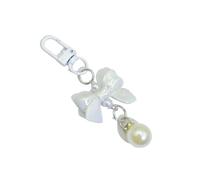 Yooghuge Bonbon coloré Bowknot Perles Pendentif Court Téléphone Charm Lanière Ornements Élégant Téléphone Portable Bijoux Accessoires pour Femmes Mode Acrylique Mobile Accessoire