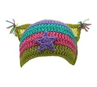 Yooghuge Bonnet tricoté pour étudiants, adultes, coupe-vent, pliable, fait à la main, en forme d'oreille, garde au chaud, pour le cyclisme, les femmes, les adultes et les adolescents, Couleur verte