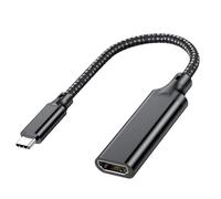 Yooghuge Câble convertisseur USB C 4K @ 30 Hz en aluminium pour projecteurs, téléviseurs, moniteurs avec transmission vidéo, dongle compatible avec plusieurs appareils