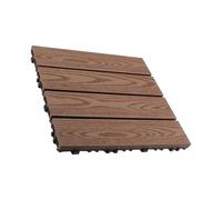Yooghuge Carreaux de terrasse en bois dur pour patios - Revêtement de sol composite résistant aux intempéries