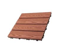 Yooghuge Carreaux de terrasse en bois dur pour patios - Revêtement de sol composite résistant aux intempéries