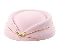 Yooghuge Chapeau d'hôtesse de l'air, chapeau d'hôtesse de l'air, chapeaux de fête, uniforme formel, accessoire pour femme, chapeau d'hôtesse de l'air, noir