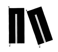 Yooghuge Chaussettes longues évasées pour femme, sous-cultures, jambières, Harajukus, punk, bottes, tendance, baggy, manchettes, tas de cheville, manches tendance, Noir , taille unique