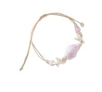 Yooghuge Coquillage délicat en céramique réglable pour femme, bijoux de plage, cadeau avec accents de conque naturels, cadeau réglable en céramique, taille unique, Comme décrit