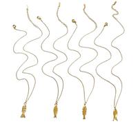 Yooghuge Élégant collier en forme de petit poisson pour femme - Chaîne robuste en acier inoxydable - Accessoire portable pour un usage quotidien ou un cadeau spécial, taille unique, Comme décrit