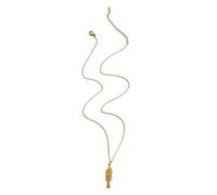 Yooghuge Élégant collier en forme de petit poisson pour femme - Chaîne robuste en acier inoxydable - Accessoire portable pour un usage quotidien ou un cadeau spécial, taille unique, Comme décrit