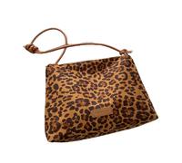 Yooghuge Élégant sac à bandoulière imprimé léopard pour un usage quotidien en cuir PU souple décontracté sous les bras sac à main sac à main mode pour femmes, marron, One Size