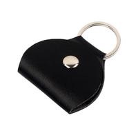 Yooghuge Étui de rangement portable pour médiators en cuir PU - Porte-clés - Léger - Cadeau pour guitariste, Noir