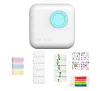 Yooghuge Imprimante thermique de poche compatible Bluetooth pour étiquettes, mémos, liste, impression sans encre, petite imprimante portable